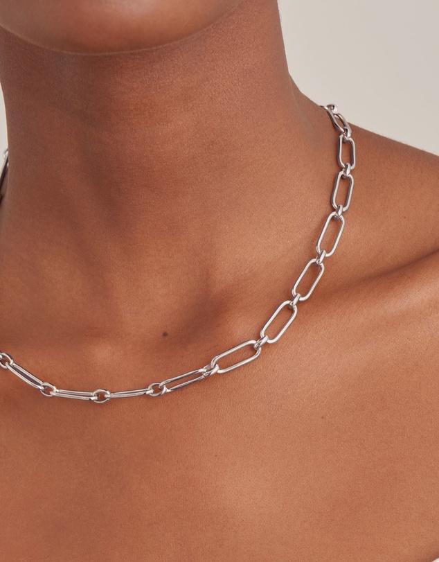 Ania Haie - Ania Haie Silver Cable Connect Chunky Chain Necklace
