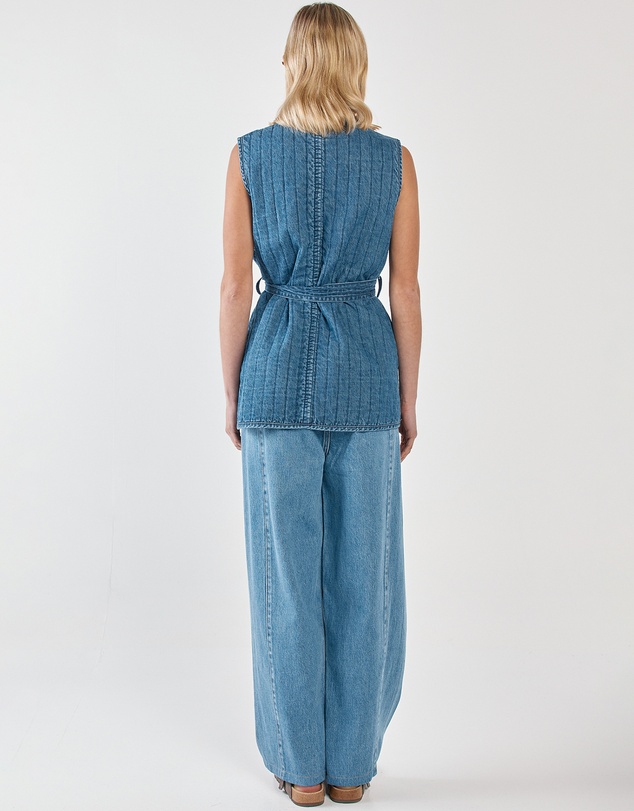 Sass - Pepa Quilted Denim Vest