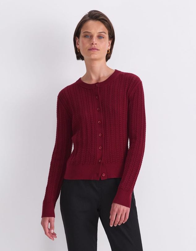 Sportscraft - Elka Cable Pointelle Cardigan