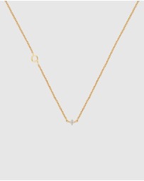 YCL  - Petite Initial Necklace Q