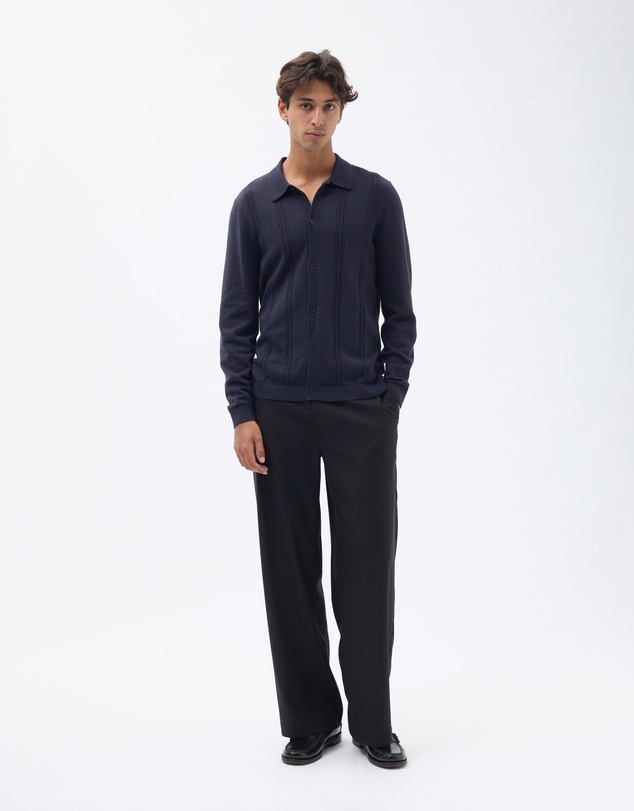 AERE - Silk Blend Textured Knit Shirt