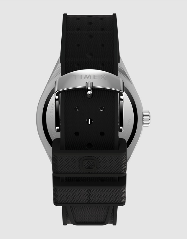 TIMEX - Q Timex® Continental GMT 39mm Synthetic Rubber Strap Watch