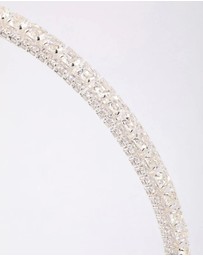 Lovisa - Silver Cubic Zirconia Round Stone Encased Headband