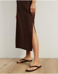 Atmos&Here - Remi Linen Blend Midi Shirt Dress