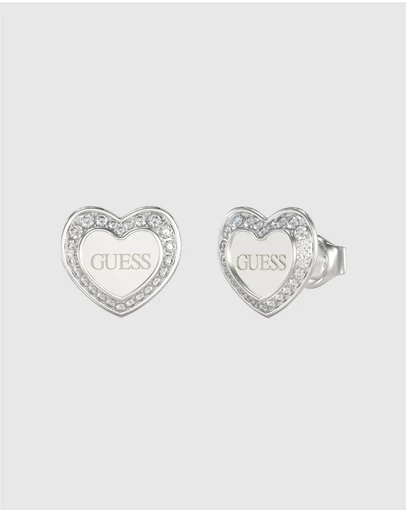 GUESS - Amami Silver Tone Stud Earrings