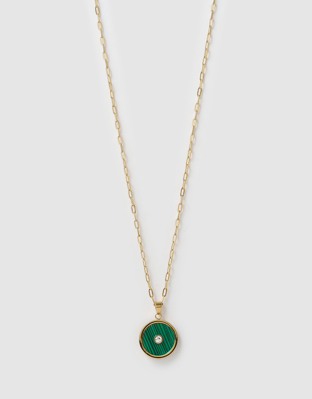Arms Of Eve - Koda Gold Necklace - Malachite