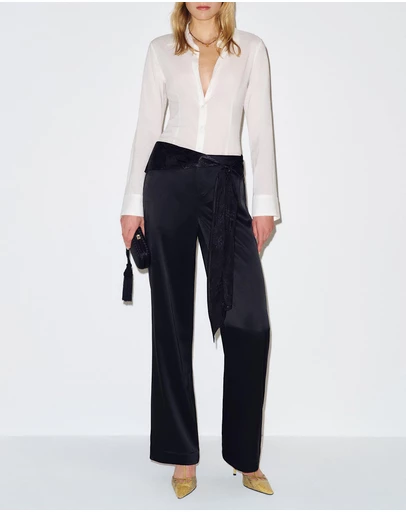 Reformation - Mina Satin Tie Pants