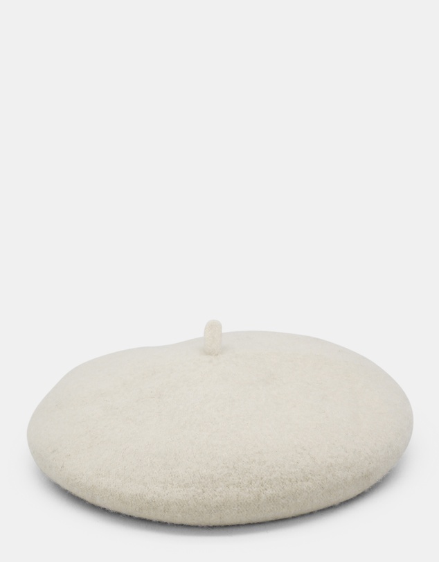 Morgan & Taylor - Lisa Wool Beret in White Cream