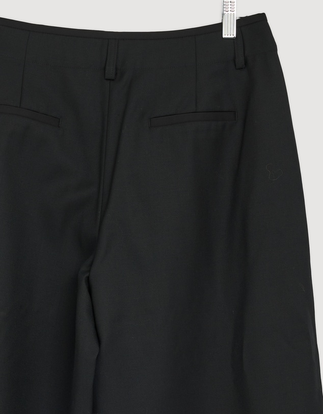 Revibe - Repaired Minima Esenciales Senna Wool Blend Wide Leg Pants - AU 12