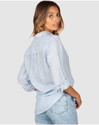 CAMIXA - Rina Striped Linen Shirt