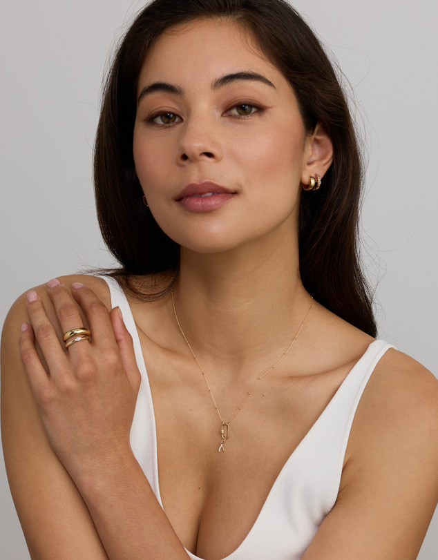 Michael Hill - Wishbone Micro Pendant with Cubic Zirconia in 10kt Yellow Gold