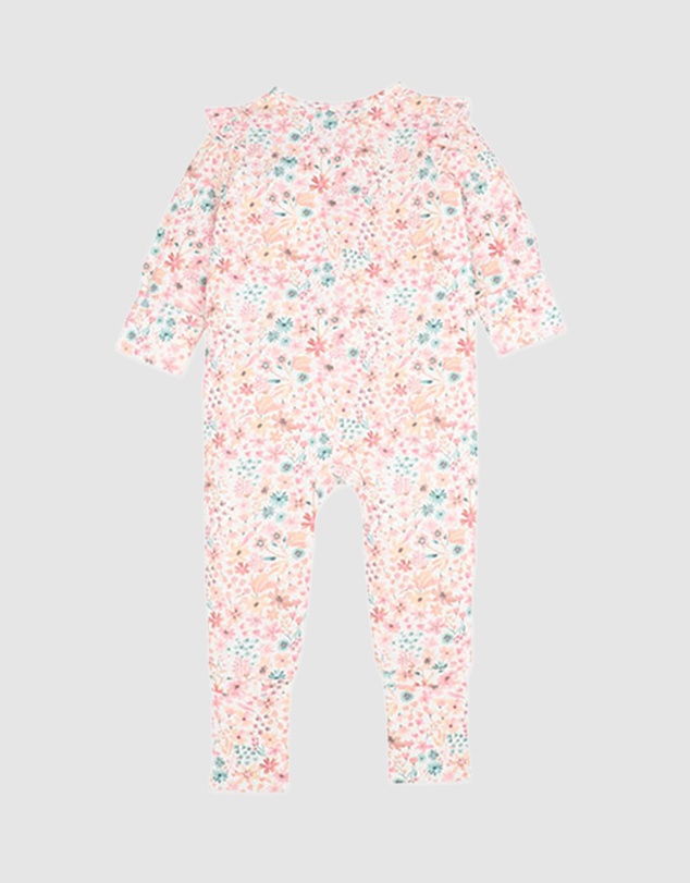 Bebe by Minihaha - Fern Floral Organic LS Zipsuit - Babies