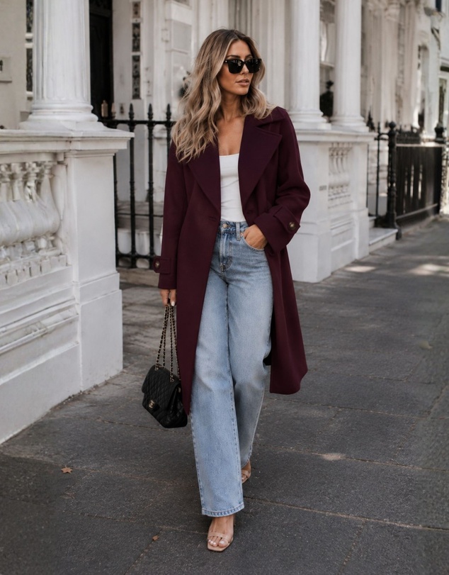 Esther & Co - Fireplace Coat - Plum