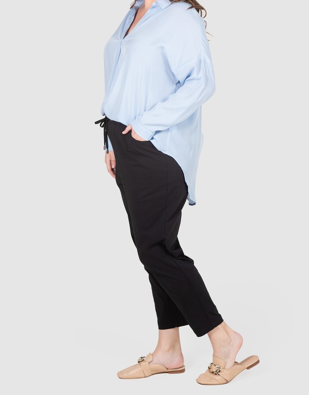 Love Your Wardrobe - Ally Twill Stretch Drawcord Pants