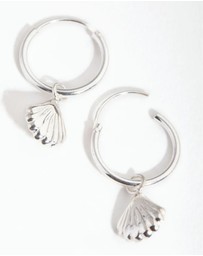 Lovisa - Sterling Silver Shell Hoop Earrings