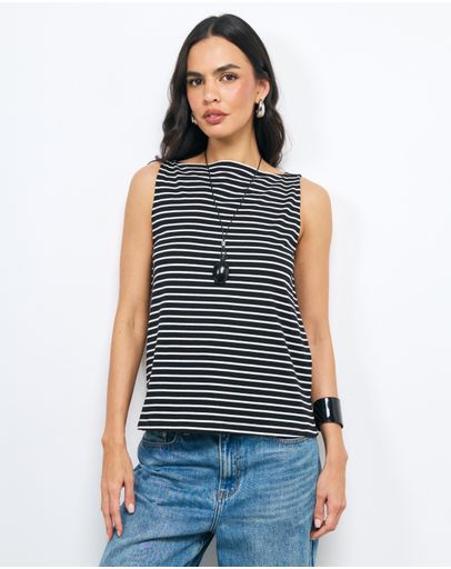 Black & Cream Stripe
