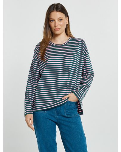 Green/Pink/White Stripe