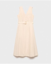 M.N.G - Laura Belt Linen Dress