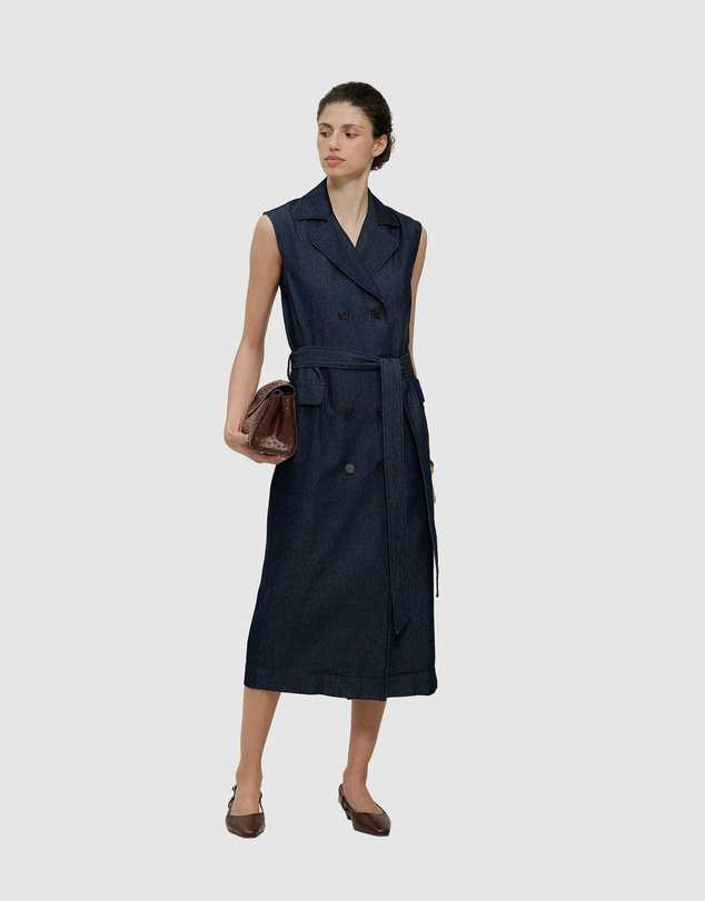Trenery - Denim Sleeveless Trench Dress