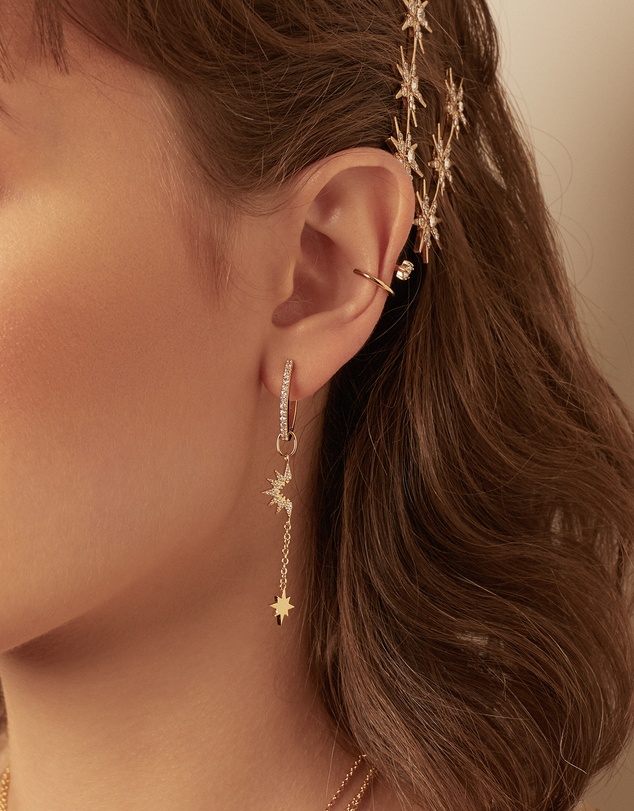 Wanderlust + Co - Sunlit Nova Gold Drop Earrings