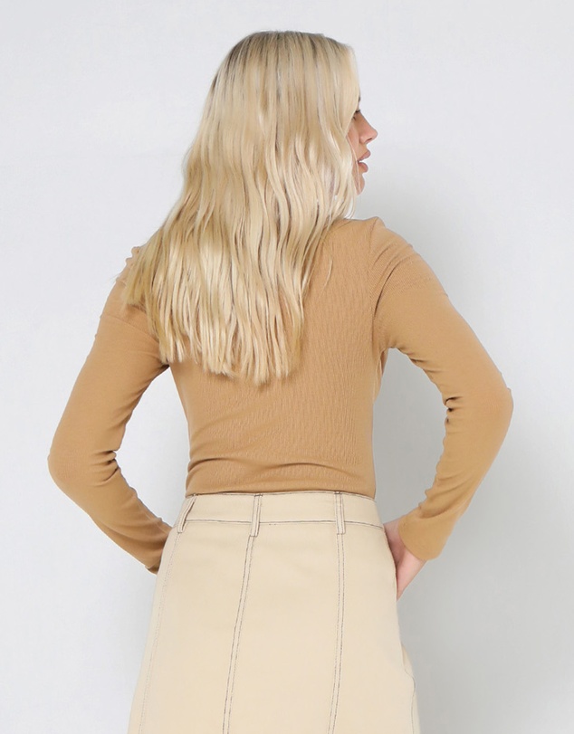 Lost in Lunar  - Poppy Ribbed Top