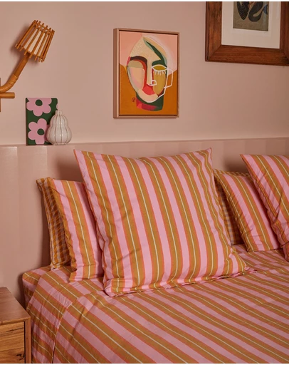 Mosey Me - Sunrise Stripe Euro Pillowcase Set