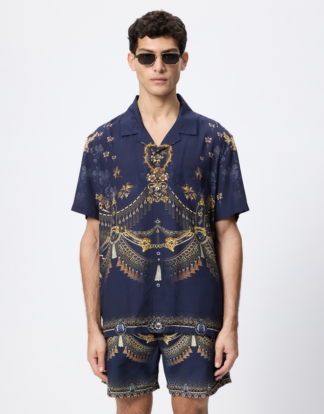 Camilla - Short Sleeve Camp Collared Shirt