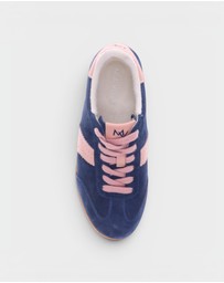 Mia Vita - Ramona II Lace-Up Casual Sneaker - Royal Blue/Blush
