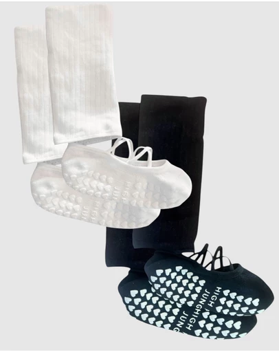 High Heel Jungle - Studio Grip Premium Strappy Leg Warmer Sock - 2 Pairs