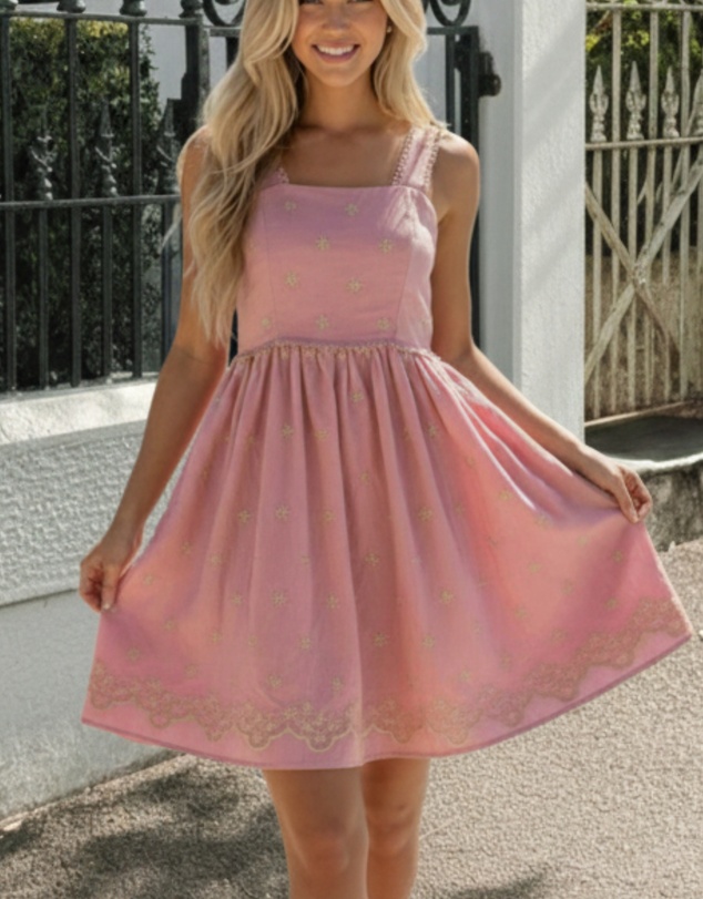Esther & Co - Elesha Dress - Pink Print