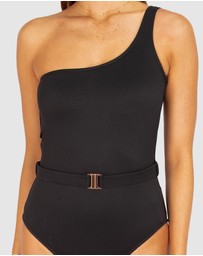 Baku Swimwear - Rococco Belted One shoulder One piece Swimsuit
