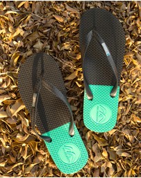 Boomerangz Footwear - Men's Black/Grey/Teal Thongs with arch support and 2 x interchangeable straps