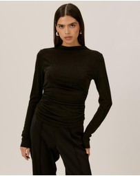 Tussah - Lana Jersey Gathered Long Sleeve Top