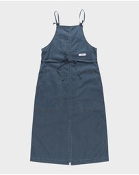 Element - Womens Pinafore Midi Dress