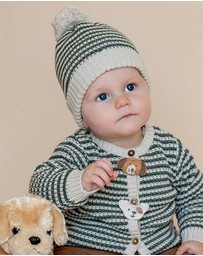 Bebe by Minihaha - Otto Stripe Organic Knitted Beanie - Babies-Kids