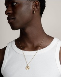 Dower & Hall - Men's One World Talisman Necklace In Gold Vermeil