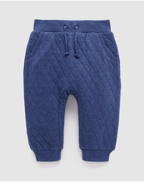 Purebaby - Quilted Track Pants -Kids-Babies
