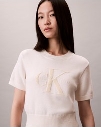 Calvin Klein Jeans - Monologo Cropped Jumper