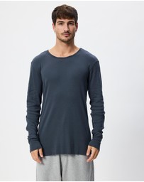 Surrounded By Ghosts - Gypsum Slim Rib Knit Long Sleeve T-Shirt