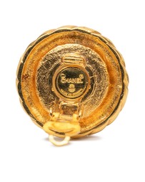Pre-Loved by Azura Reborn - Pre-Loved Gold Plated Faux Pearl Round Button Clip On Earrings