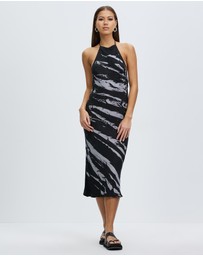 Third Form - Twist Through Bias Halter Midi