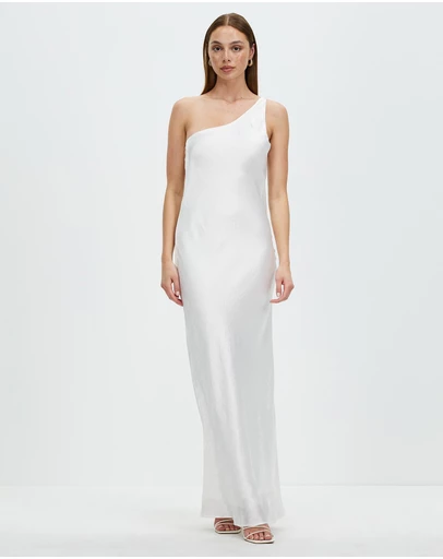 Third Form - Running Water Bias One Shoulder Maxi