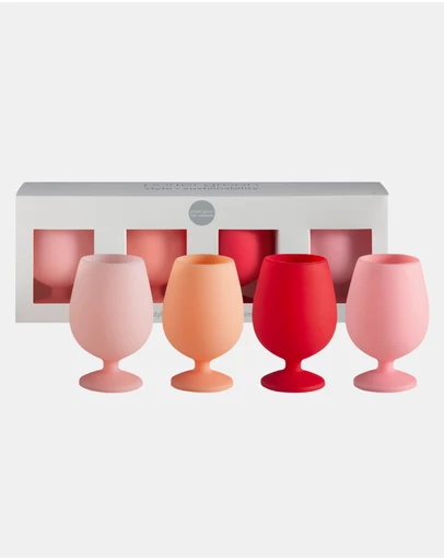 porter green - stemm silicone unbreakable wine glasses