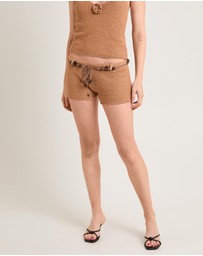 Alice In The Eve - Clara Low Rise Metallic Knit Short