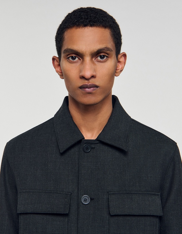 Sandro - Heather Overshirt Jacket