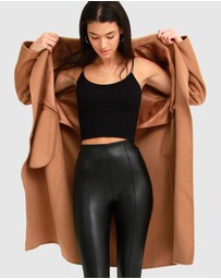 Belle & Bloom - Boss Girl Double-Breasted Lined Wool Coat
