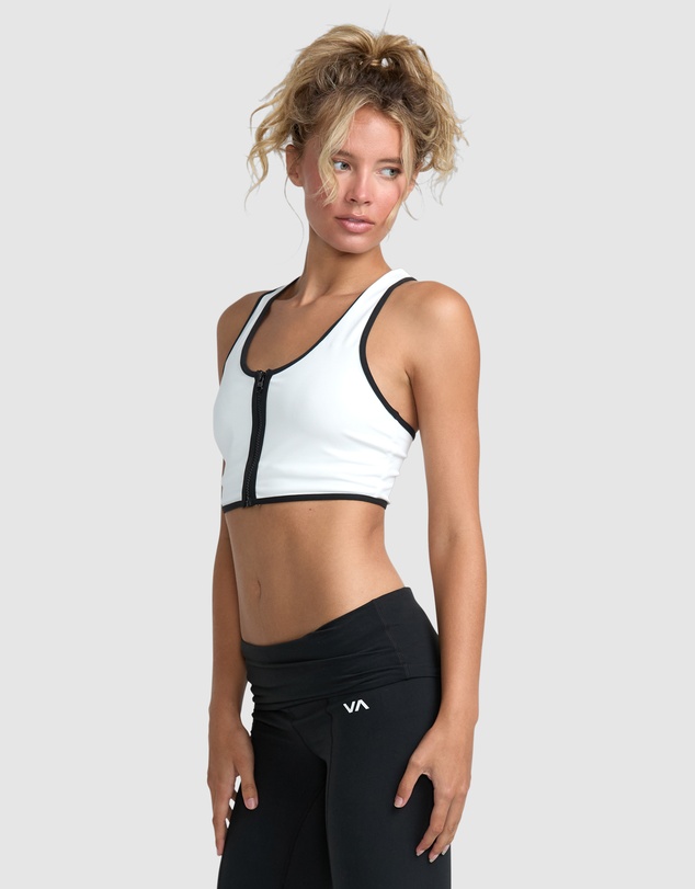 RVCA - Womens Aren Zip Up Sports Bra