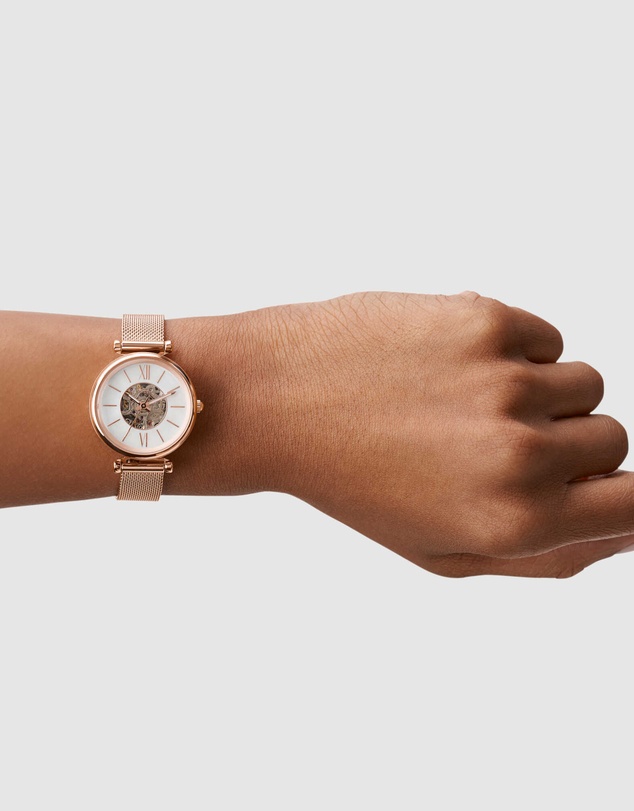 Fossil - Carlie Mini Me Rose Gold-Tone Analogue Watch ME3188