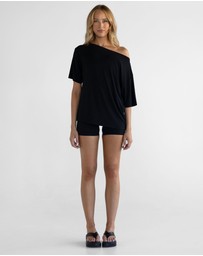 Leelo Active - Off Shoulder Bamboo T-Shirt