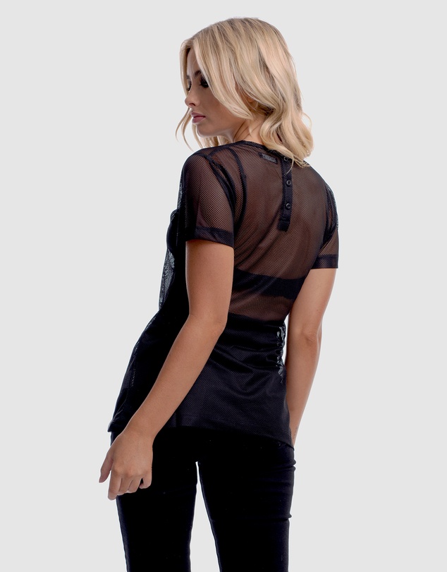 DVNT - Sheer Boyfriend-Cut Top